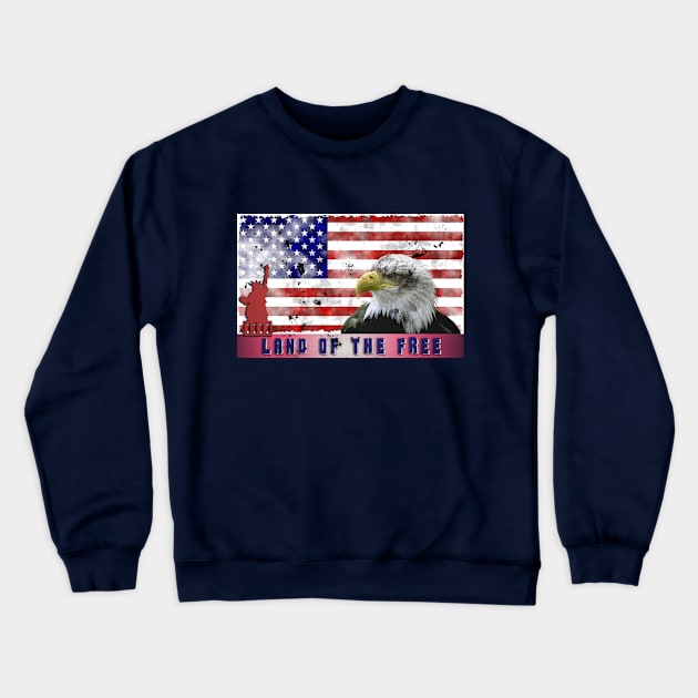 Land of the Free Crewneck Sweatshirt by lordveritas